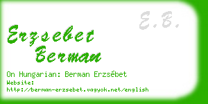 erzsebet berman business card