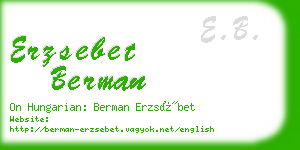 erzsebet berman business card